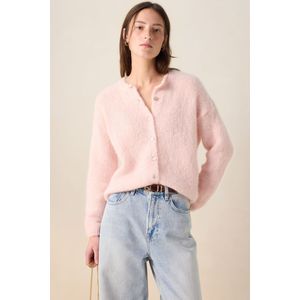Roze mohair vest