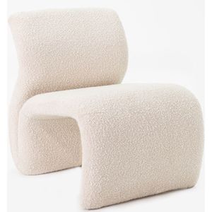 Ecru boucle lounge chair