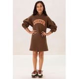 Sissy-Boy - Sweatjurk - Bruin - Artwork op de Borst - Lange Mouwen - Capuchon