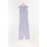 Lavendel jumpsuit met knopen