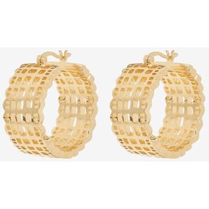 Anna+Nina goudkleurige french lace hoop oorbellen