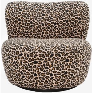 Bruine Draaifauteuil Met Leopard Print