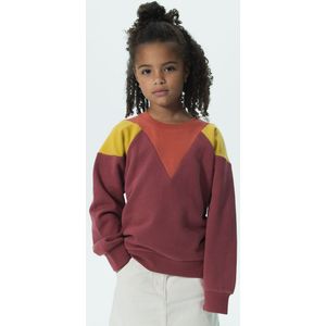 Donkerroze Colourblock Sweater