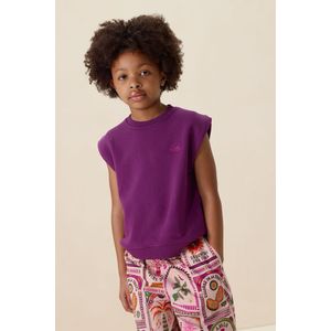 Donkerpaarse mouwloze sweater