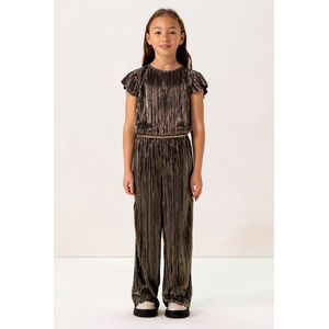 Goudkleurige plissé jumpsuit