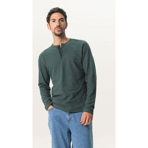 Sissy-Boy - Donkergroen - Henley T-shirt - Lange Mouwen