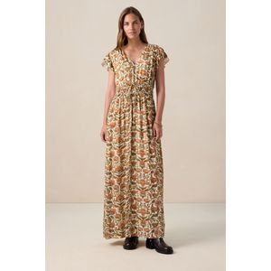 Witte maxi jurk met print