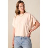 Lichtroze boxy T-shirt