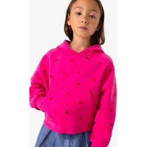 Roze hoodie met hartjes