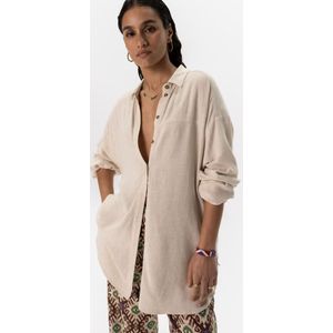 Beige Linnen Oversized Blouse