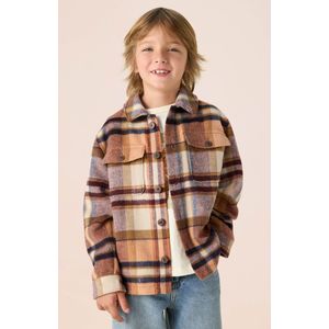 Oranje geruit overhemd