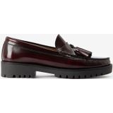 Donkerrode leren chunky loafer