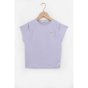 Lavendel T-shirt Met Plooidetails