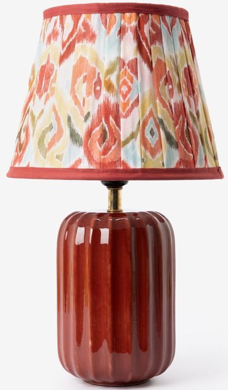 Sissy-Boy - Tafellamp - Donkerrood - Ikat Print - 25 Watt - 25 cm x 25 cm x 40 cm