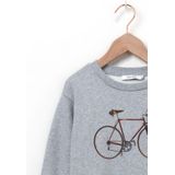 Sissy-Boy - Grijze Sweater - Fietsprint - Katoen
