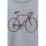 Sissy-Boy - Grijze Sweater - Fietsprint - Katoen