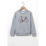 Sissy-Boy - Grijze Sweater - Fietsprint - Katoen