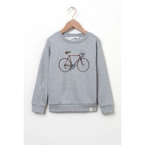 Sissy-Boy - Grijze Sweater - Fietsprint - Katoen