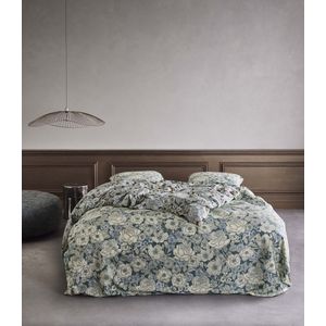 Dekbedovertrek Camille Reef Green 140 x 200/220 - Groen - Katoen, Flanel - Essenza