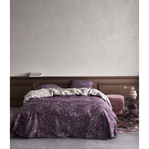 Dekbedovertrek Camille Plum Wine 140 x 200/220 - Paars - Katoen, Flanel - Essenza