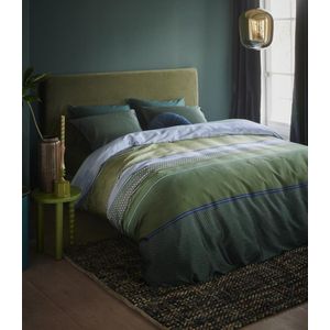 Dekbedovertrek Romeo Bluegreen - Groen - Katoensatijn, Tencel | Lyocell - Beddinghouse