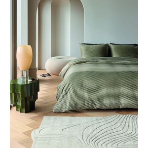 Dekbedovertrek Satijn Lofty Olive Green 240 x 200/220 - Groen - Katoensatijn - Kardol