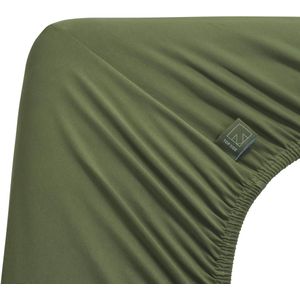 Beddinghouse Dutch Design Jersey Stretch Topper Hoeslaken Groen - Lits-jumeaux (180x200/220 cm)