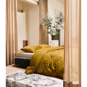 ESSENZA Minte Dekbedovertrek Olive - Lits-Jumeaux - 240x200/220 cm