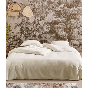 Dekbedovertrek Minte Oyster 140x200/220 - Naturel - Katoensatijn - Essenza