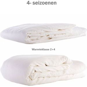 Zijden dekbed Belcanto 4-seiz. met katoenen tijk