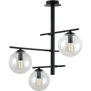 Hanglamp Concord 3 Zwart/Transparant Ø 55 cm