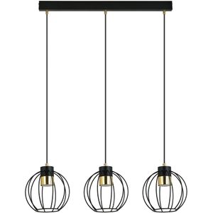 Hanglamp Ajax 3 Zwart/Goud 80 cm