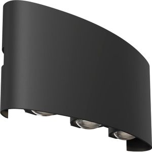 Buiten Wandlamp Strato Zwart 16,5 cm Tweezijdig