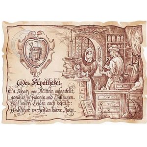 Zunftbild Apotheker auf Antikpapier im A4-Format