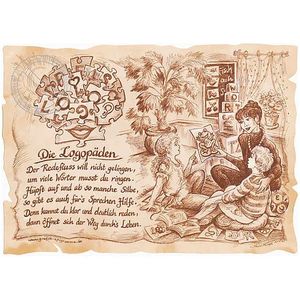 Zunftbild Logopäden auf Antikpapier im A4-Format