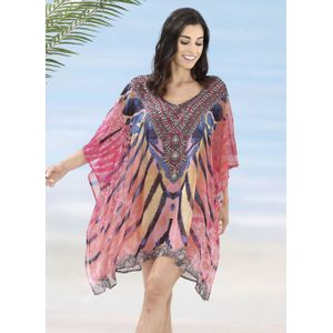 Laurina tuniek met strass steentjes, licht transparant