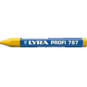 Lyra merkkrijt zeskant - Profi 797 - met wikkel - 120x12mm - geel