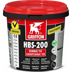 Griffon HBS-200® Rubber Tix coating - water en luchtafdichtend - emmer 16 l - zwart