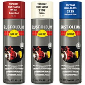 Rust-Oleum deklaag - Hard Hat - zwart zijdeglans - 0.5l - spuitbus