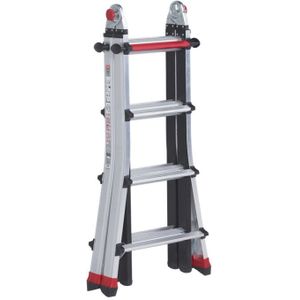 Altrex telescopische vouwladder - Varitrex Teleprof - max. werkhoogte 5 m - 4 x 4 sporten