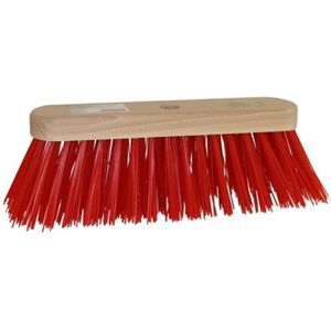 Betrabezem 30cm afgerond rood PVC