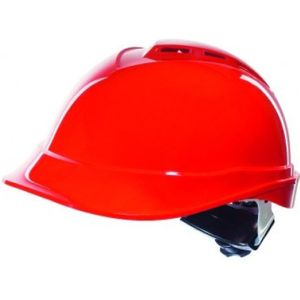 Opsial veiligheidshelm - V-Pro - 4-puntssluiting - geventileerd - rood