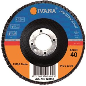 Ivana Silverline metaal lamellenschijf 125 mm k80