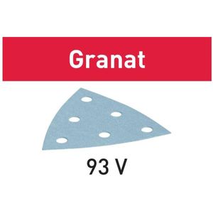 Festool 3-hoek schuurpapier 93mm (100x) - Granat - korrel 240 - 497398