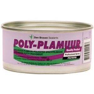 Zwaluw Poly Plamuur - 2 kg - met verharder - gebroken wit