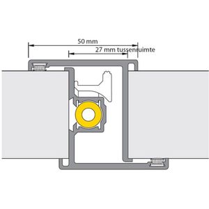 Alprokon deurnaaldprofiel - P-Prefab-2/40 - 600/U20 - bi/bu - 2850 mm