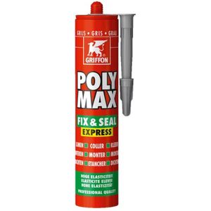 Griffon montagelijm - PolyMax Fix & Seal Express - 425 gram koker - grijs