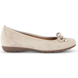 Ballerina - Effen - Leer/Suède - Platte Hak