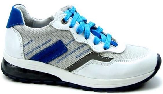 Track-Style - Sneakers - Wit/Blauw - Leer