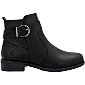 Remonte - Dames Enkellaarzen - Zwart - Leren